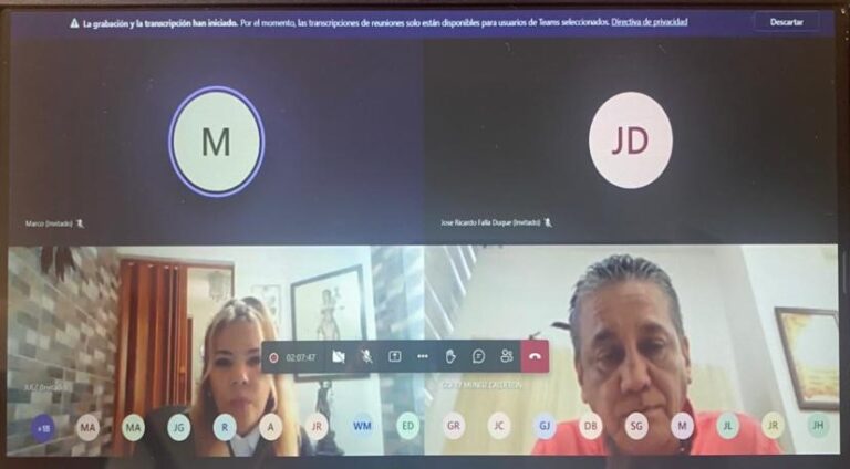 skin de microsfot team, audiencia aparecen dos persoas un hombre y una mujer.